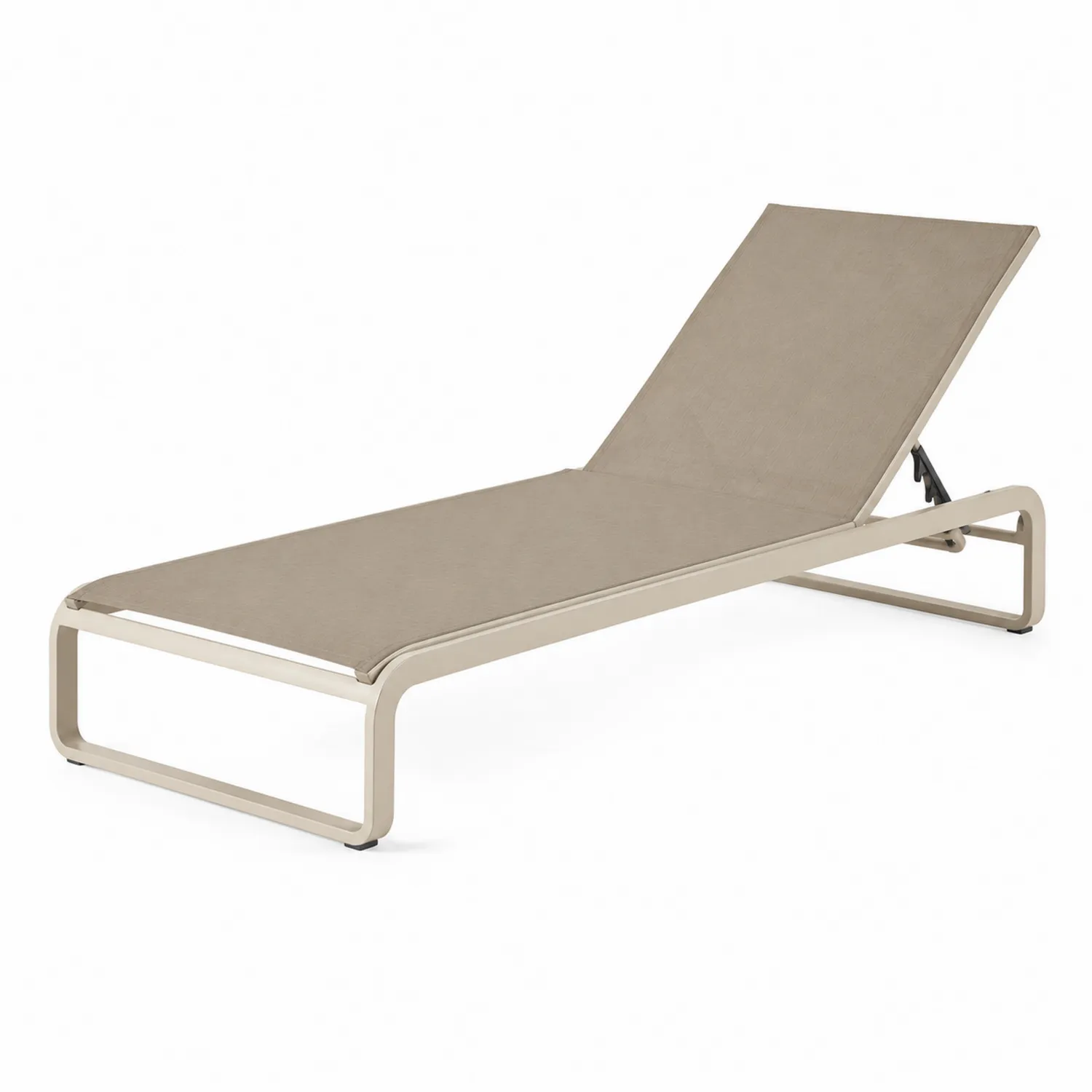 Tumbona de aluminio y textileno Beige