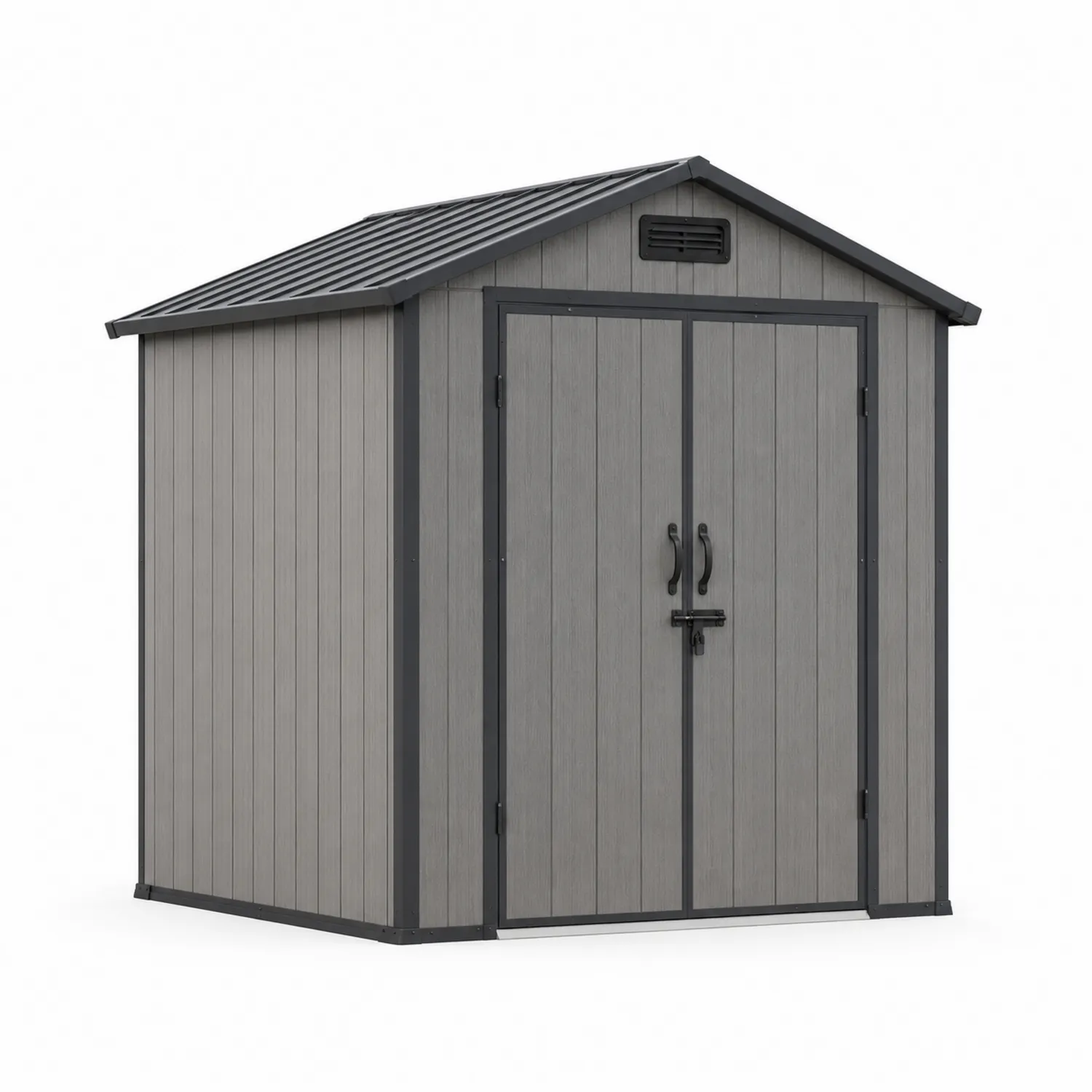 Caseta de Almacenamiento de Resina Gris 200x130x210 cm