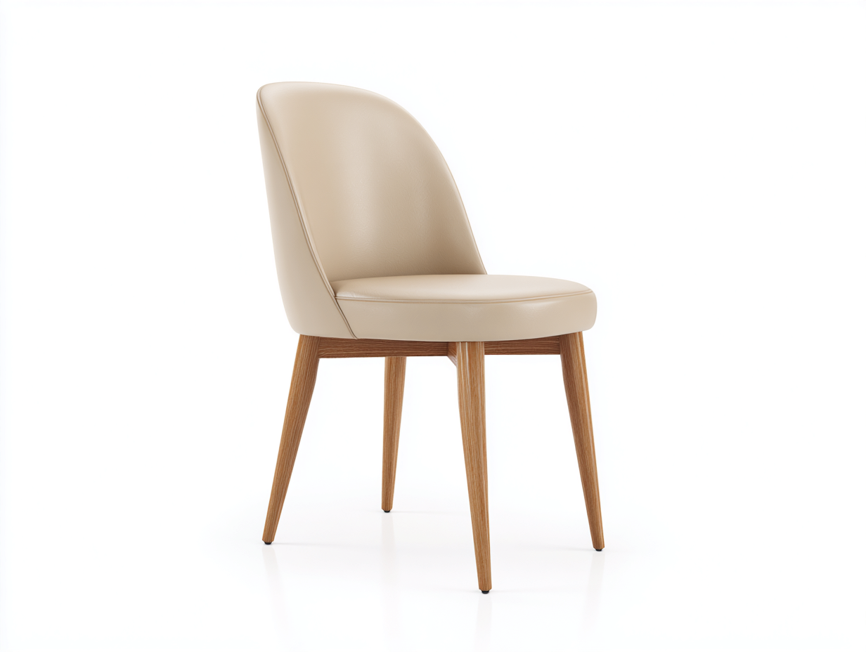 Esszimmerstühle Kunstleder Holz 55x52x78 cm - Beige - Modernes Design - Für Esszimmer geeignet-Oakmyhome