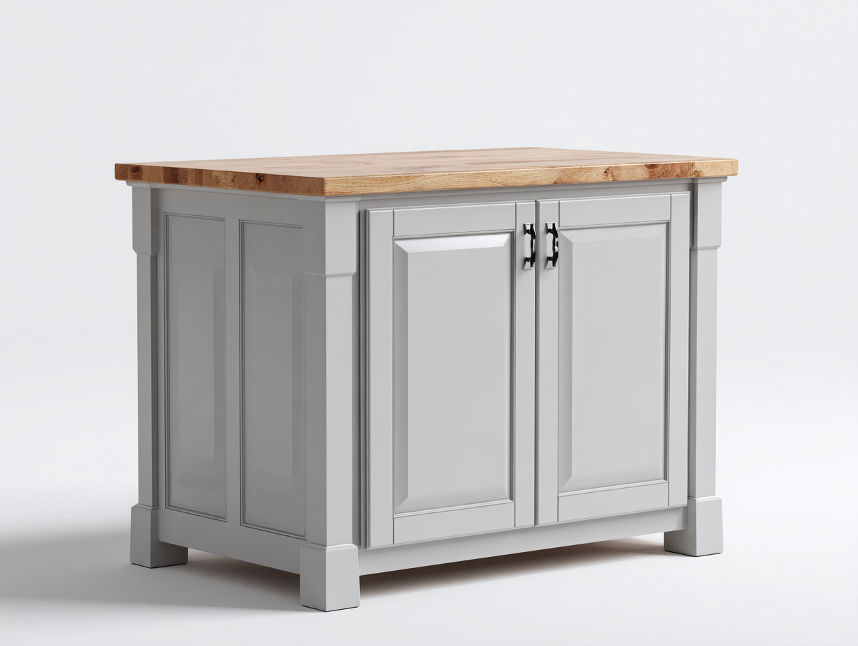 Sideboards Holzwerkstoff 90x45x85 cm - Grau - Landhausstil mit 2 Schubladen und 2 Türen - Für Esszimmer geeignet-Oakmyhome