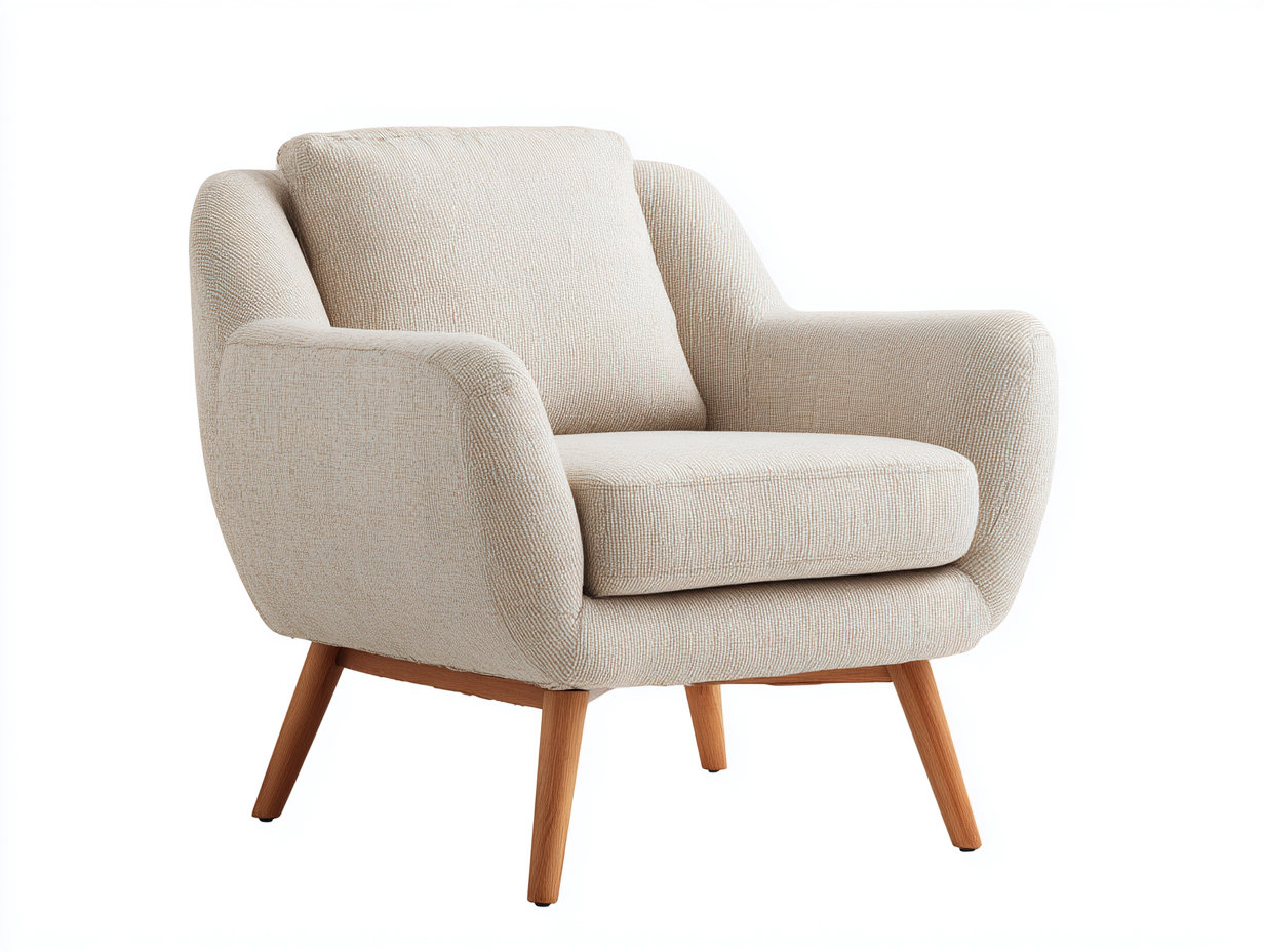 Sessel Stoff Cremeweiß 78x75x82 cm - Wohnzimmer - Modernes Design-Oakmyhome