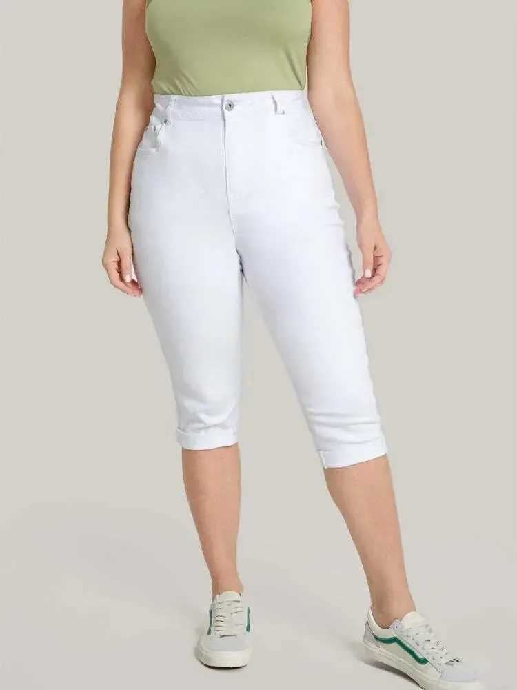 Plus Size High Waist Stretch Capri Jeans Bundle image 13