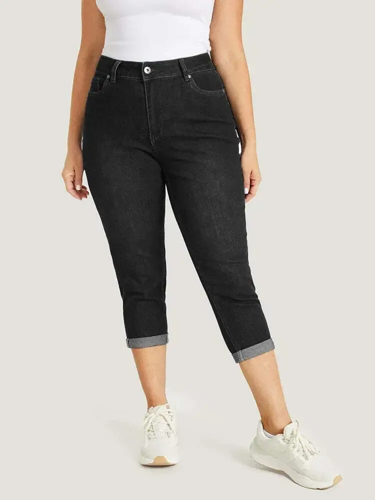 Plus Size High Waist Stretch Capri Jeans Bundle image 19