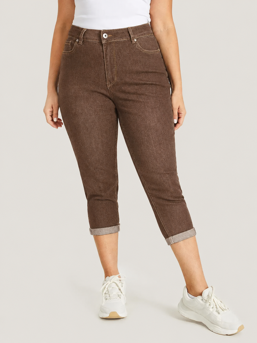 Plus Size High Waist Stretch Capri Jeans Bundle
