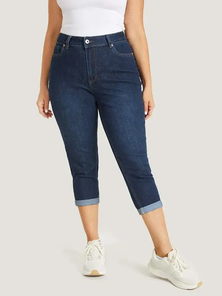 Plus Size High Waist Stretch Capri Jeans Bundle image 7