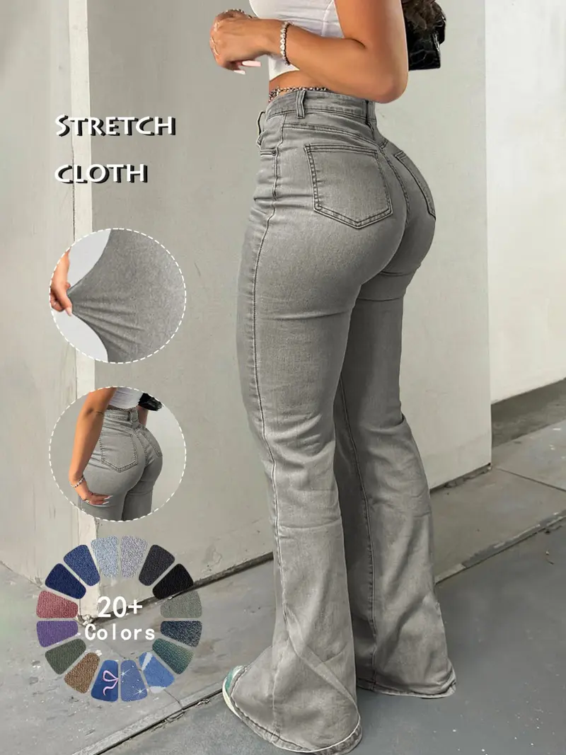 Women's High Waist Flare Leg Jeans