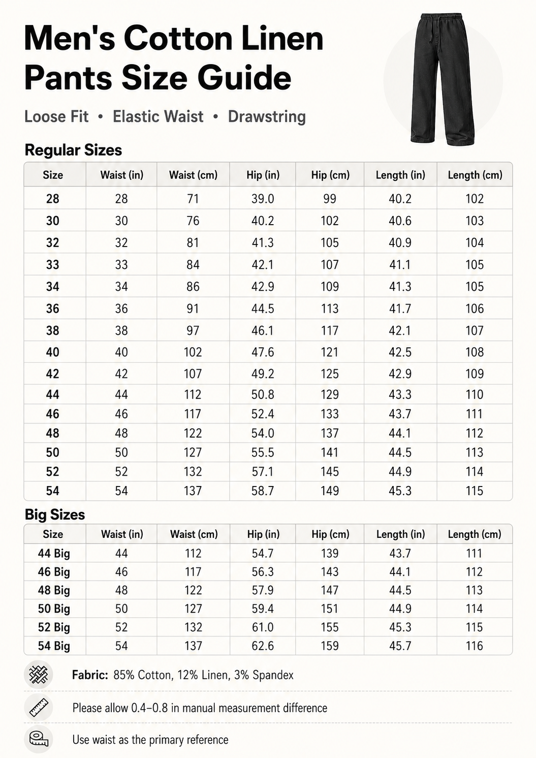 6-Pack Men's Cotton Linen Pants product image 13