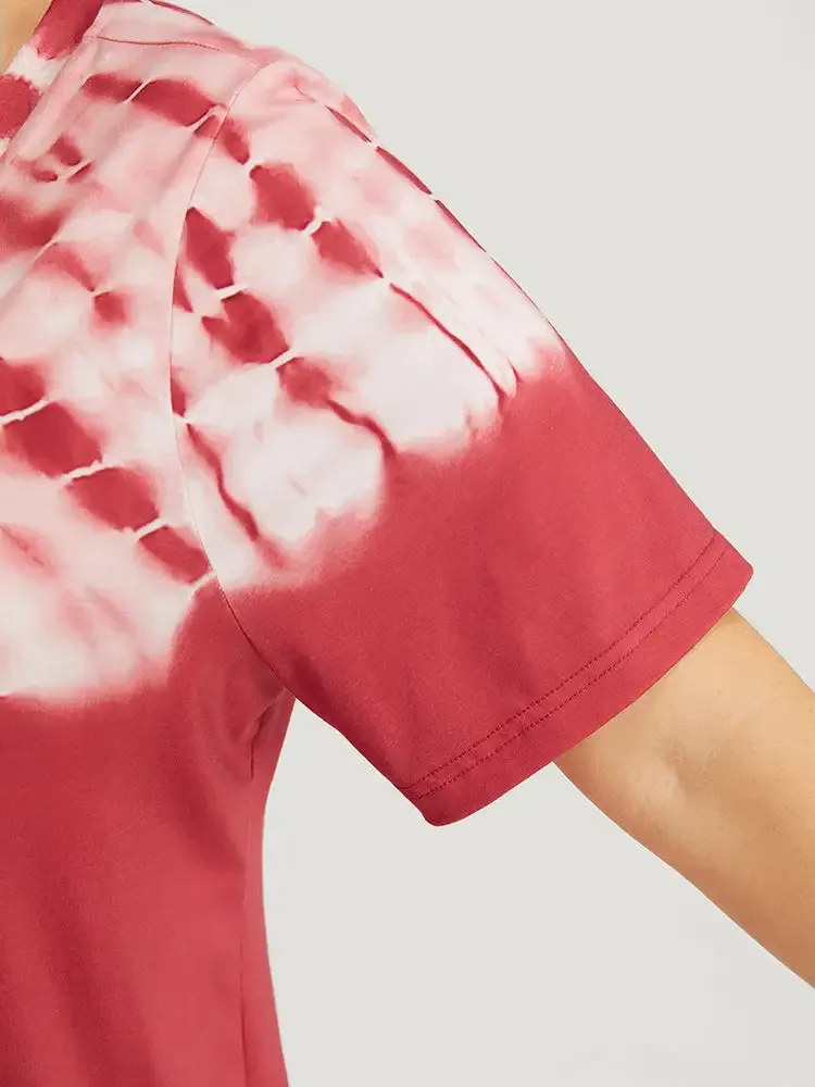 Plus Size Tie-Dye V-Neck Tees Bundle image 3