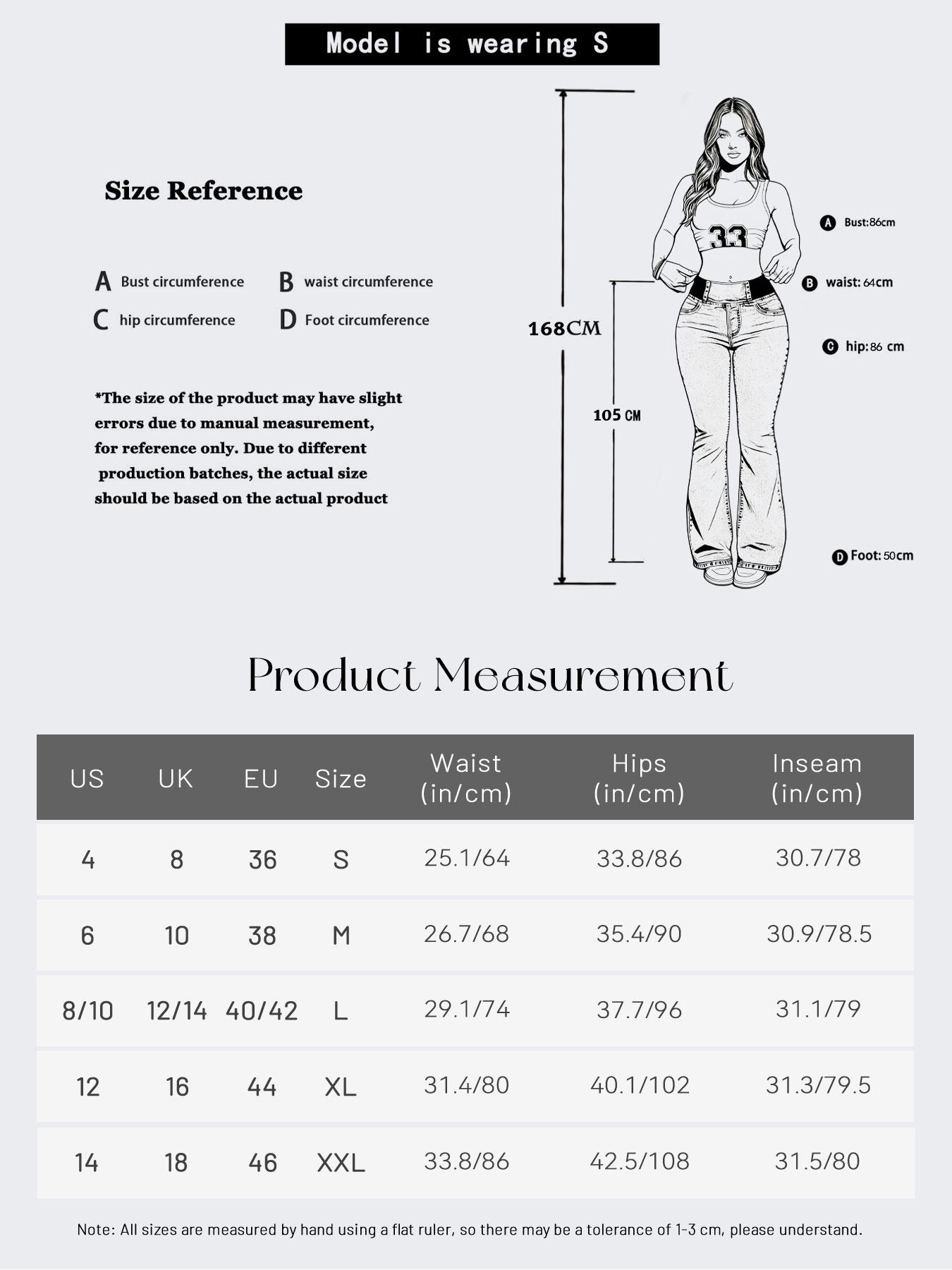 Women's Mid-High Waist Elastic Waist Flared Jeans