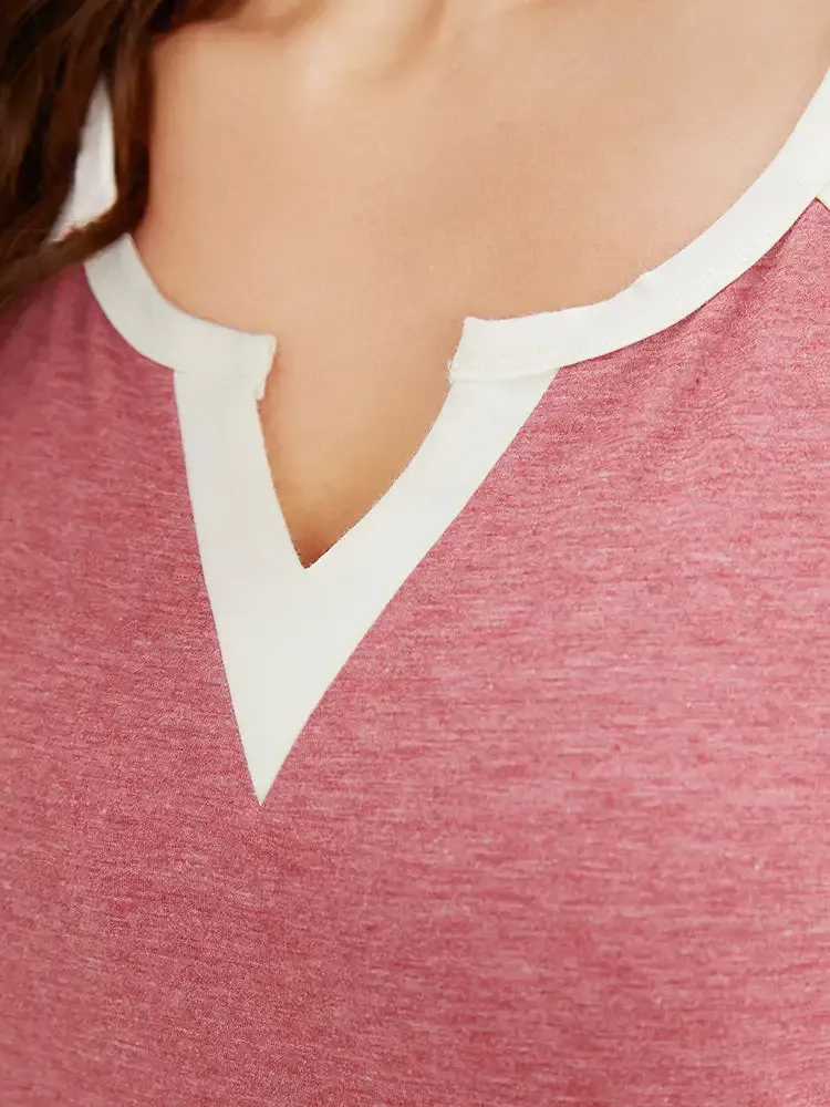 Back view of plus size raglan tee