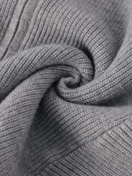 Women's Solid Drop Shoulder Zipper Sweater Cardigan, Casual Long Sleeve Round Neck Knitwear for Fall & Winter, Fashion Women's Knit Clothing for Daily Wear