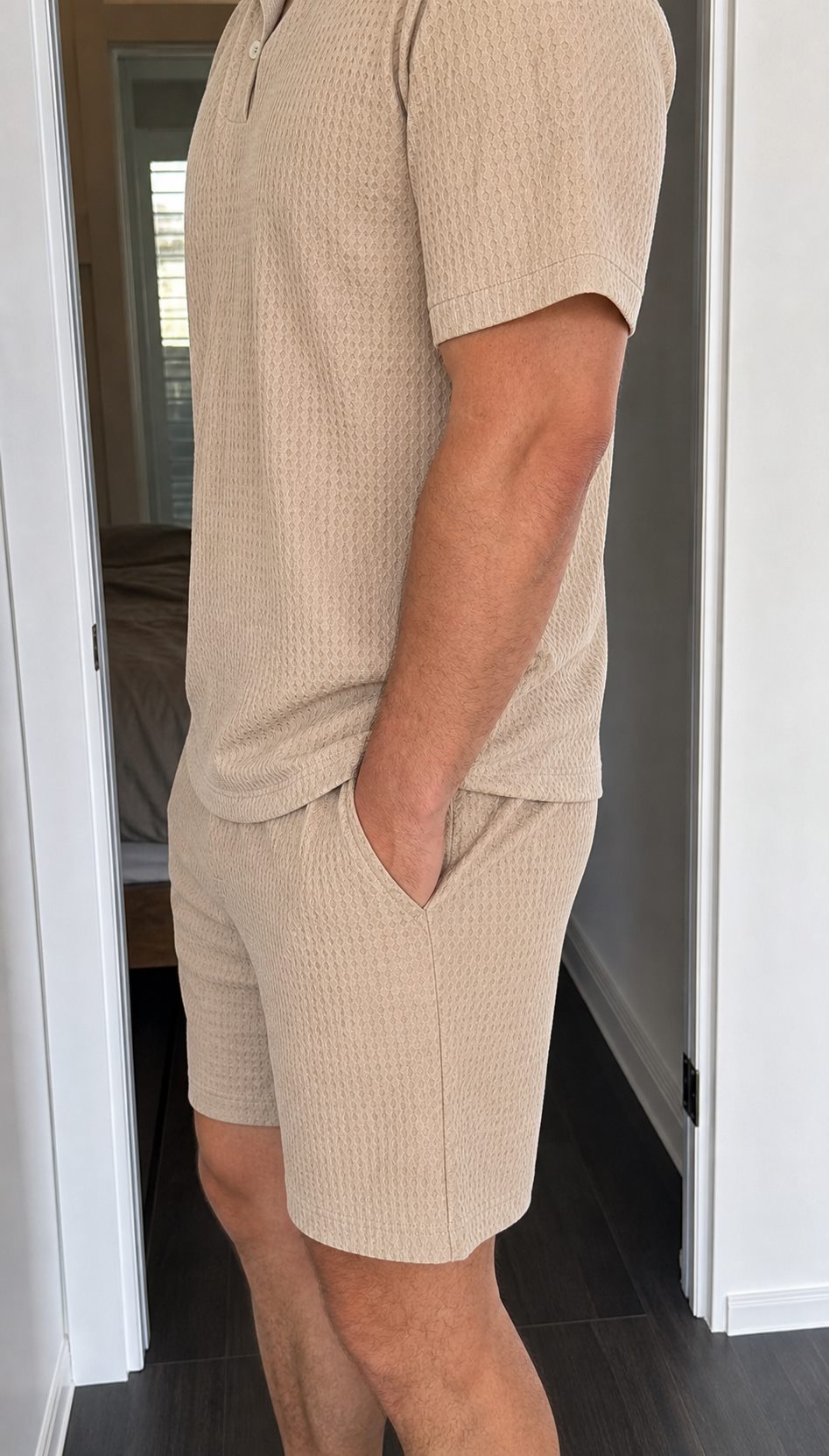 Close product fabric detail fit reference
