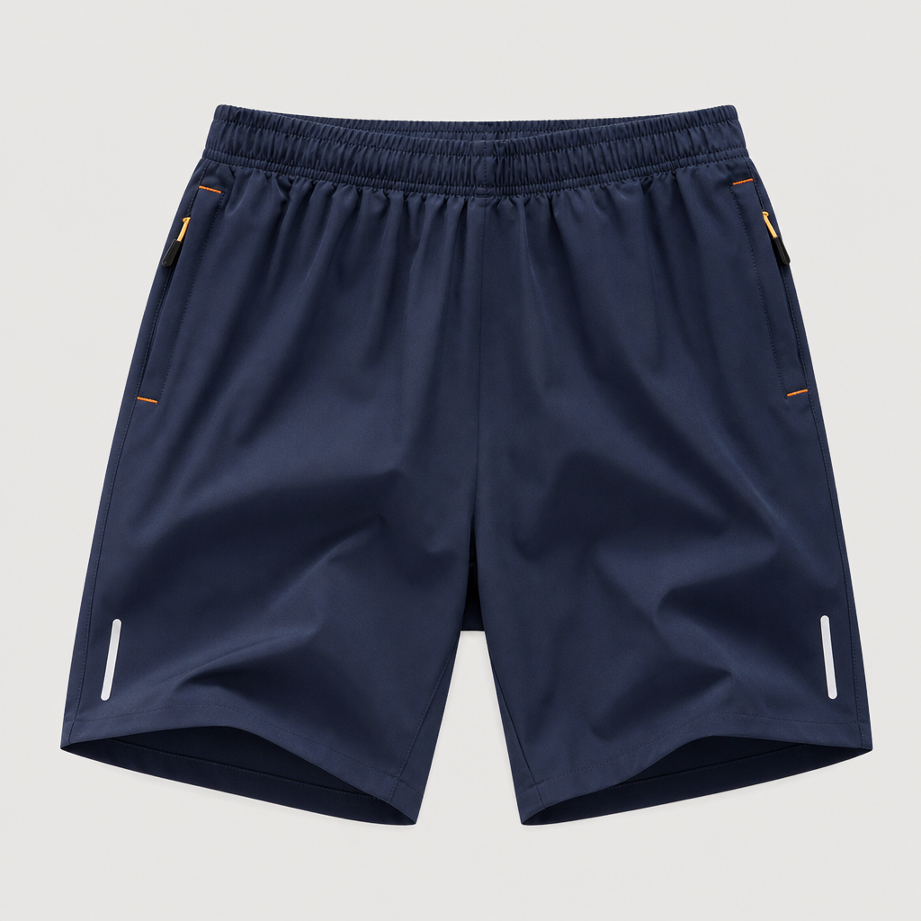 Navy men athletic training shorts SKU image