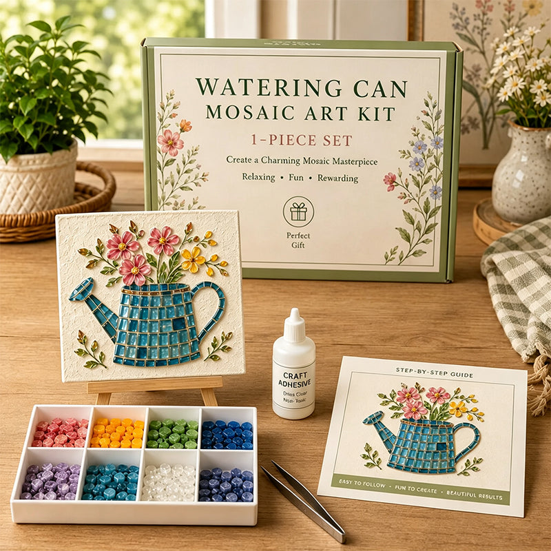 🧚‍♂️💐🦜 Watering Can Mosaic Art Kit 🐝🐞