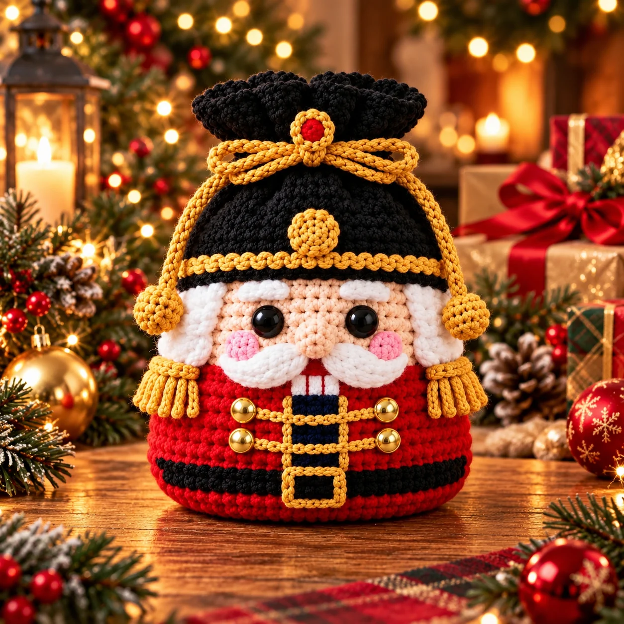 🎄 Christmas Crochet Character Gift Pouch | Reusable Drawstring Gift Bag — 12 Festive Designs