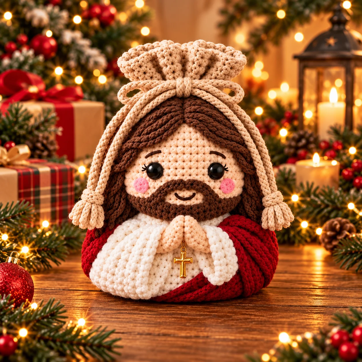 🎄 Christmas Crochet Character Gift Pouch | Reusable Drawstring Gift Bag — 12 Festive Designs