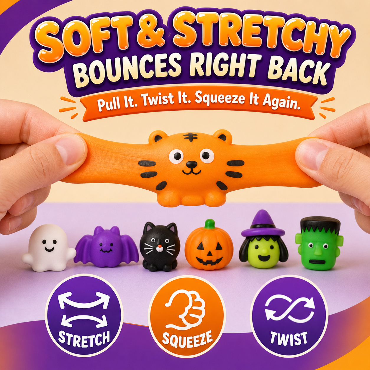 🔥Last Month 50% OFF - 👻🎃 50PCS Halloween Mochi Squishy Toys🦇
