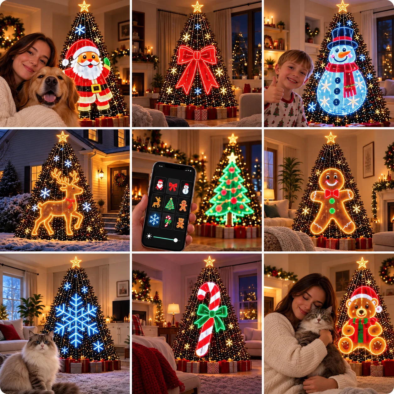 Smart Animated Christmas Tree Lights | Built-in Timer For Auto On/Off