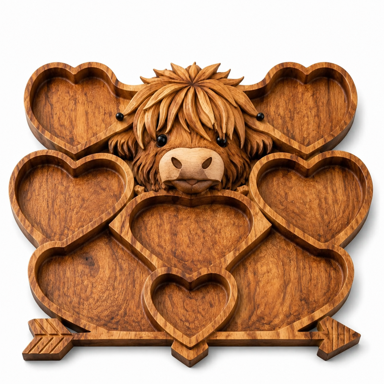 🐂🌾Highland Cow Wooden Charcuterie Board🎁✨