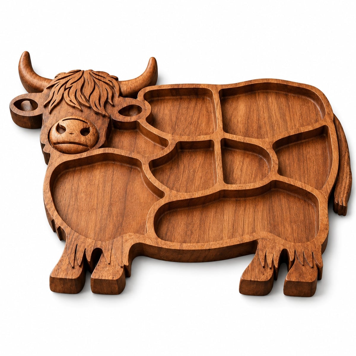 🐂🌾Highland Cow Wooden Charcuterie Board🎁✨