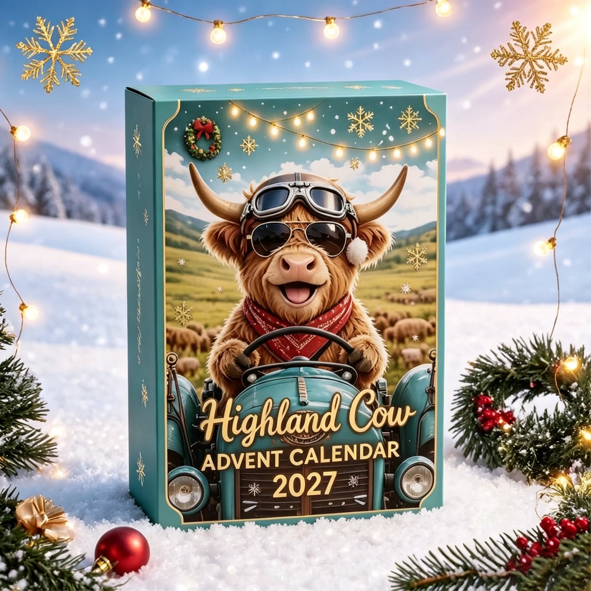 🔥Last Month 60% OFF - 🎁2026 Highland Cow Advent Calendar🐮📅