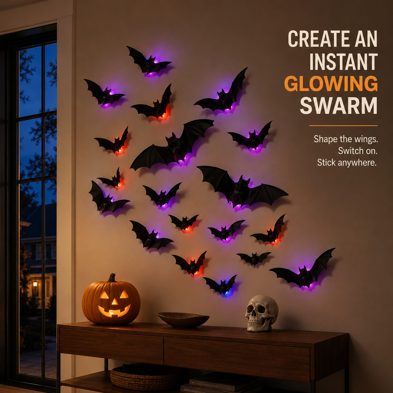 🦇 ⚡Last Months,50% Off Glowing Bat Wall Decor🔥🔥🔥