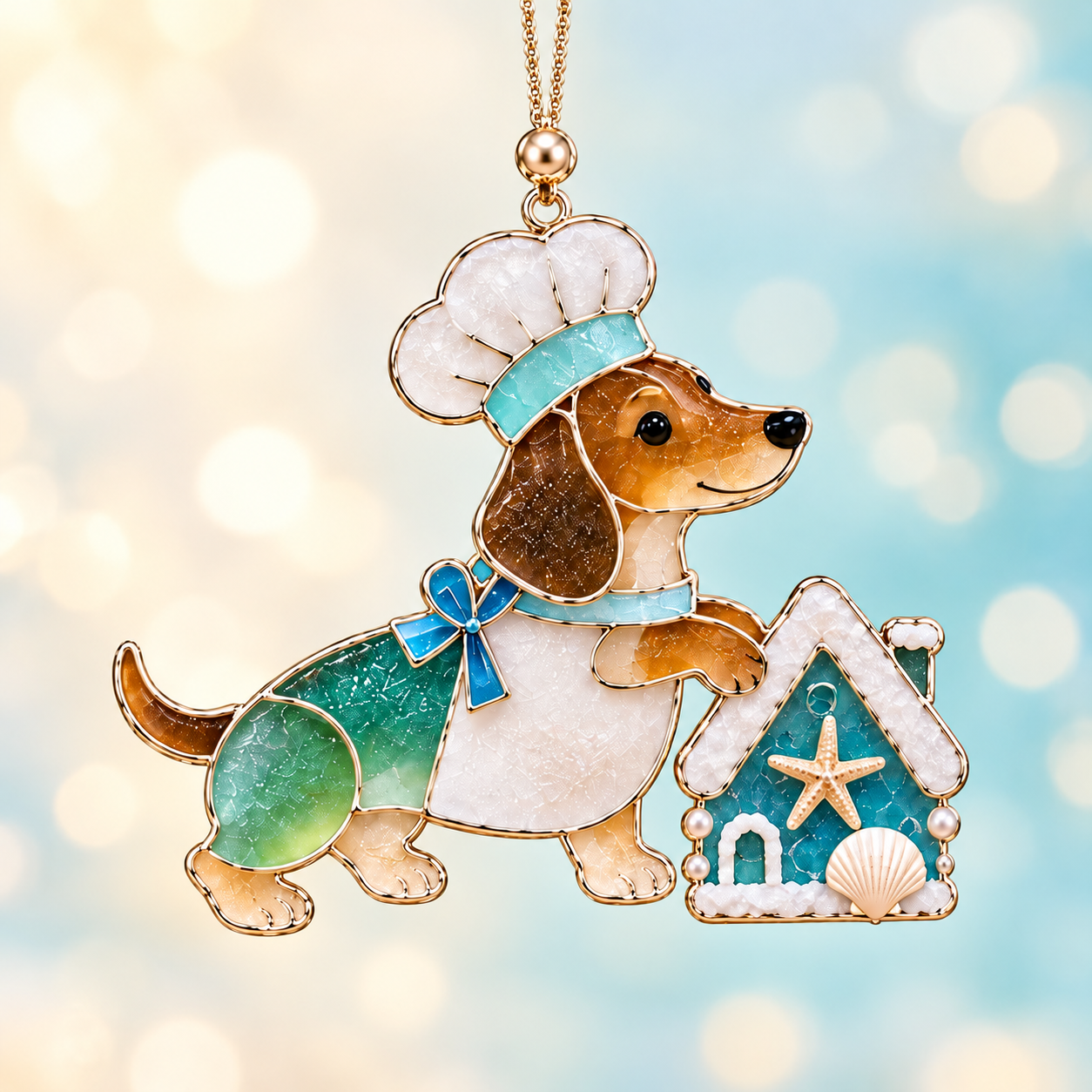 🐶🌊 Coastal Dachshund Christmas Ornaments | 50% OFF Today Only £6.99