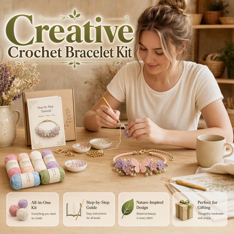 Nature-Inspired DIY Crochet Bracelet Kit (💛Off 50%)