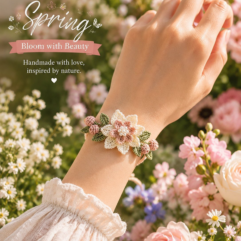 Nature-Inspired DIY Crochet Bracelet Kit (💛Off 50%)