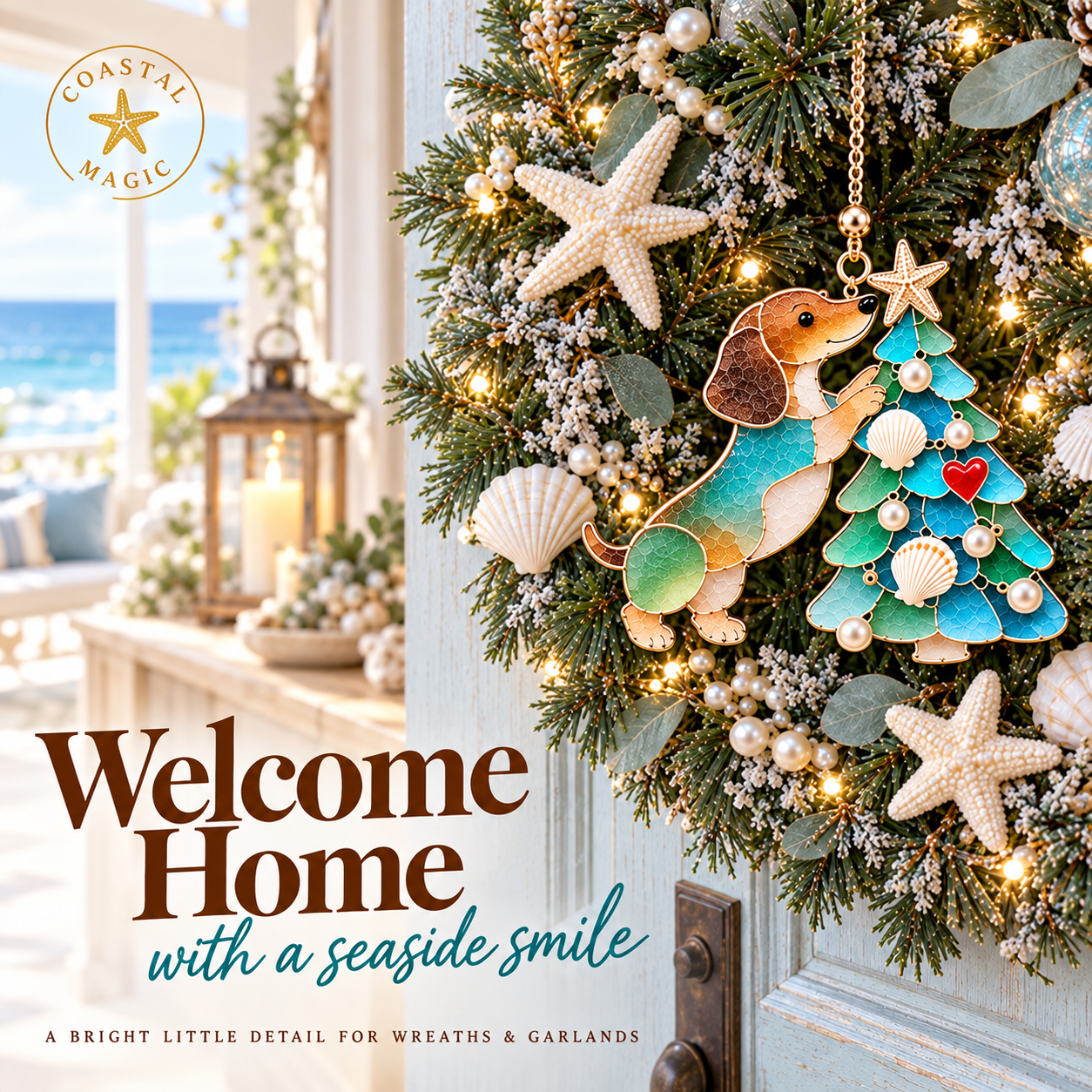 🐶🌊 Coastal Dachshund Christmas Ornaments | 50% OFF Today Only £6.99