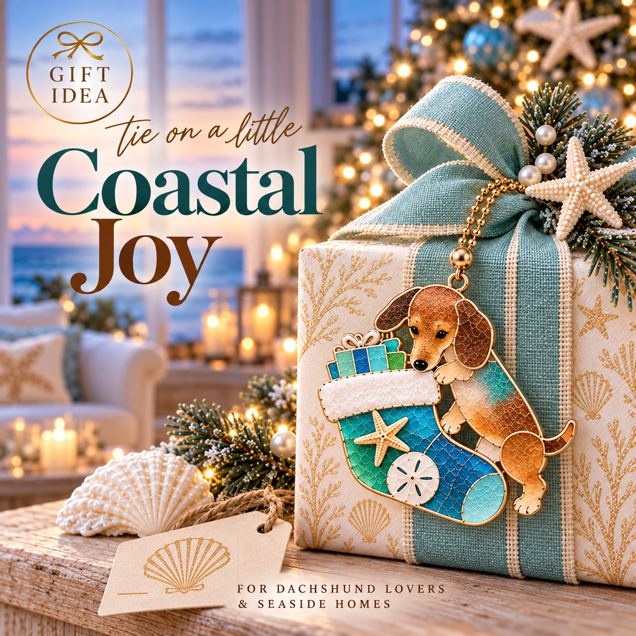 🐶🌊 Coastal Dachshund Christmas Ornaments | 50% OFF Today Only £6.99