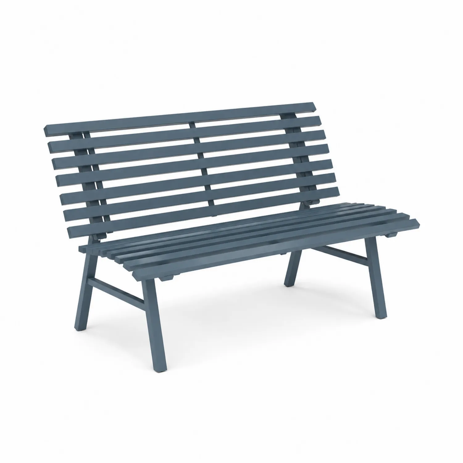 Ławka ogrodowa metalowa antracytowa