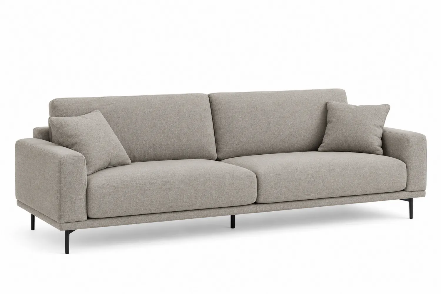 Trzyosobowa sofa z tkaniny Szary