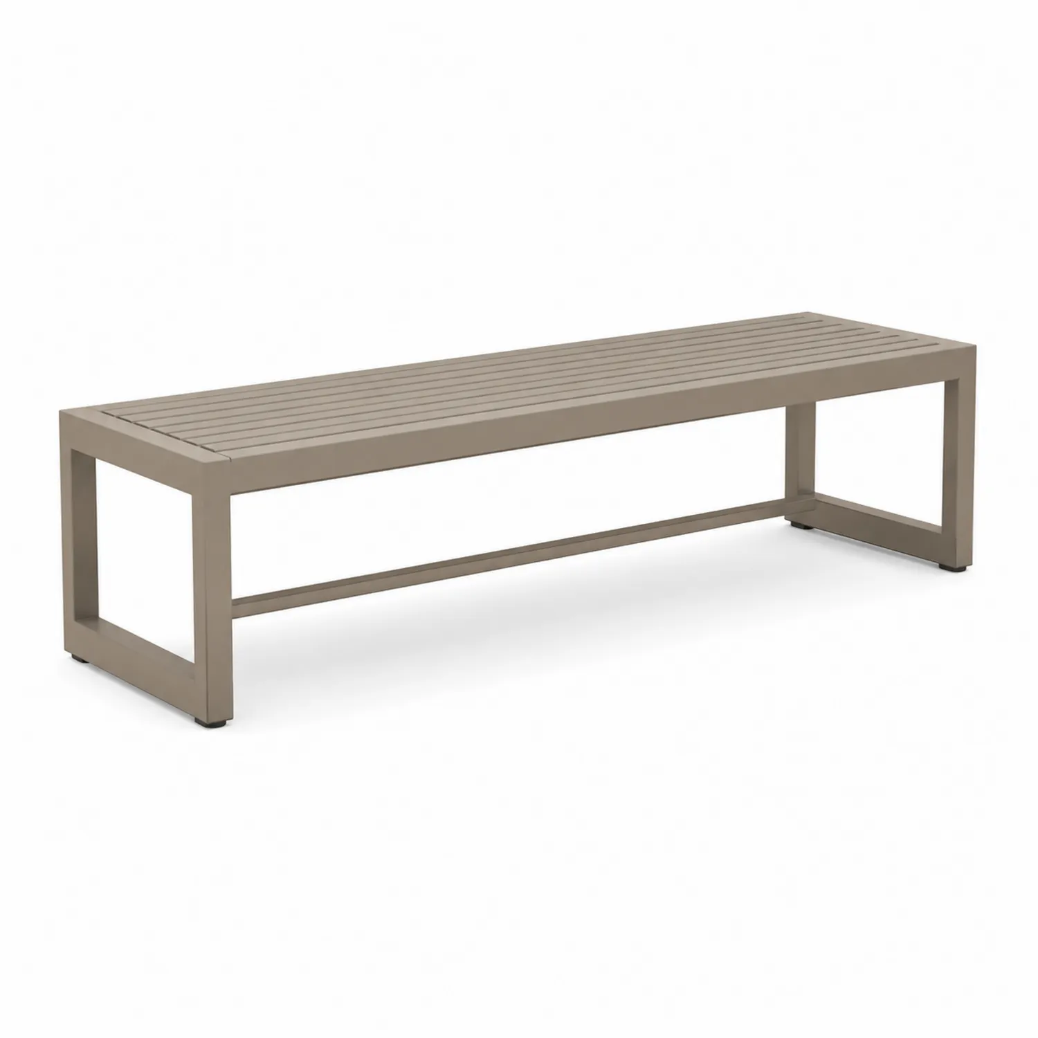 Ławka aluminiowa zewnętrzna beżowa 180cm
