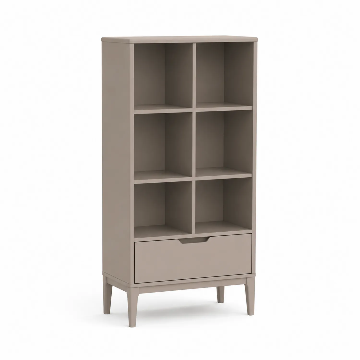 Estantería de MDF con 6 Compartimentos y Cajón Marrón