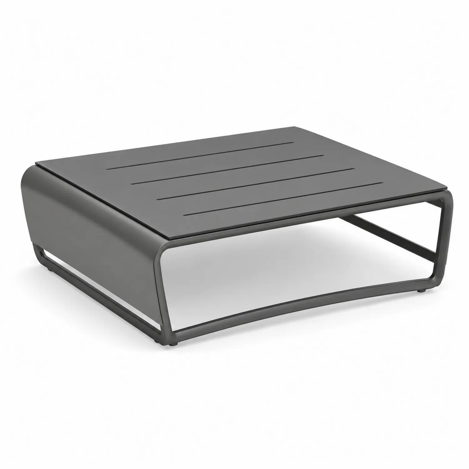 Mesa de Centro de Aluminio Gris 80x80x25 cm