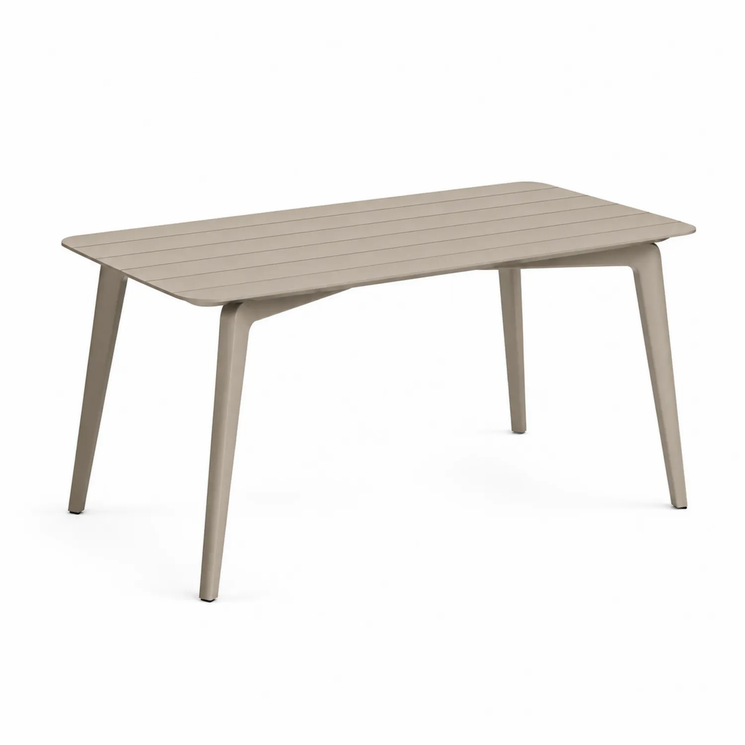 Mesa de comedor rectangular de polipropileno Beige 160x90x75 cm
