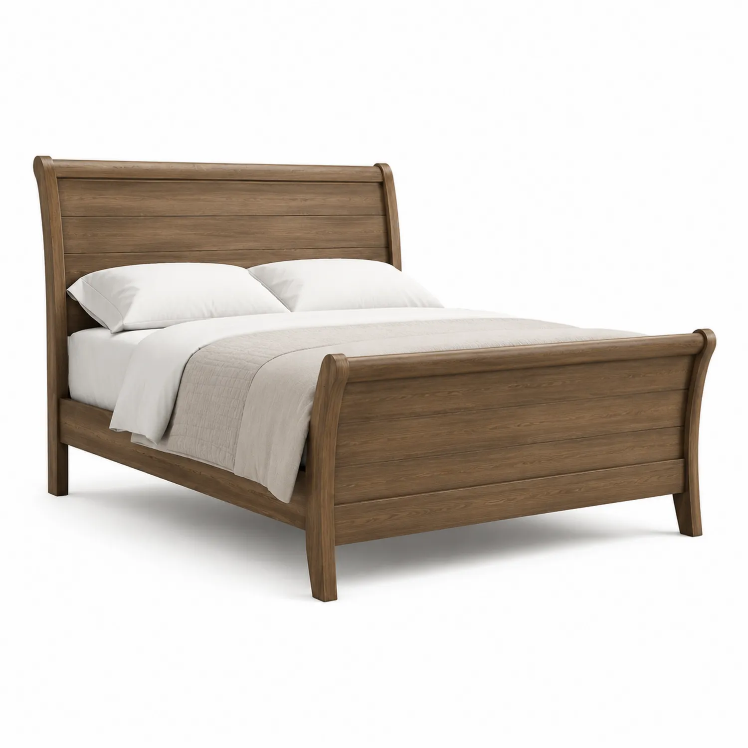 Cama de Madera de Roble Maciza 200x160 cm Marrón