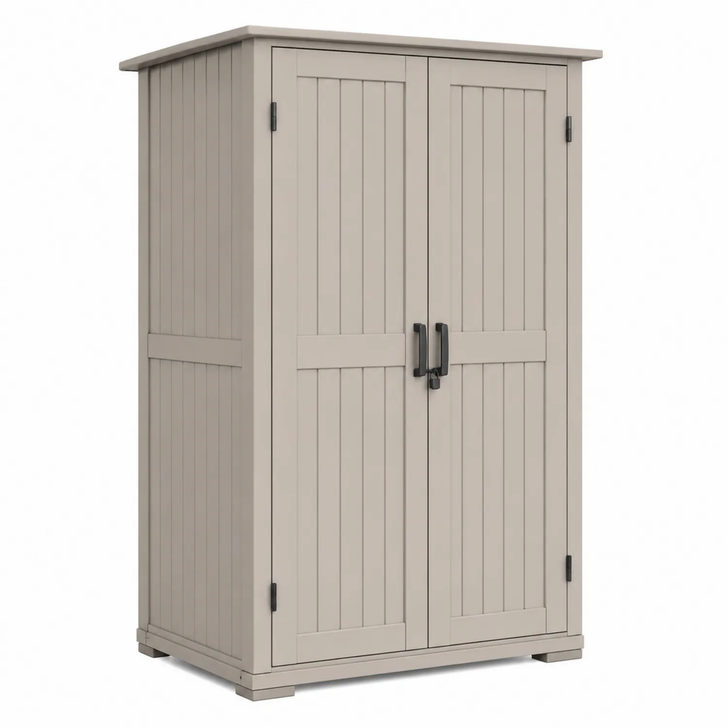 Armario de Resina Beige con Puertas 180x75x50 cm