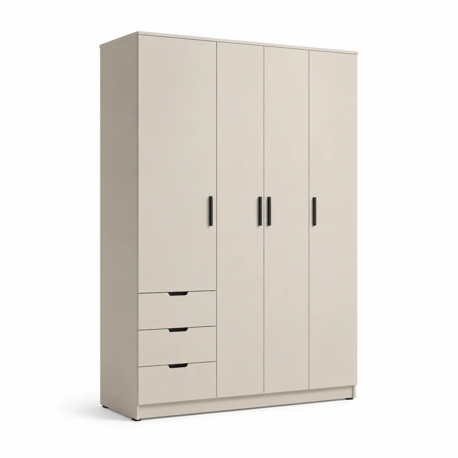 Armario de madera con puertas y cajones color Beige