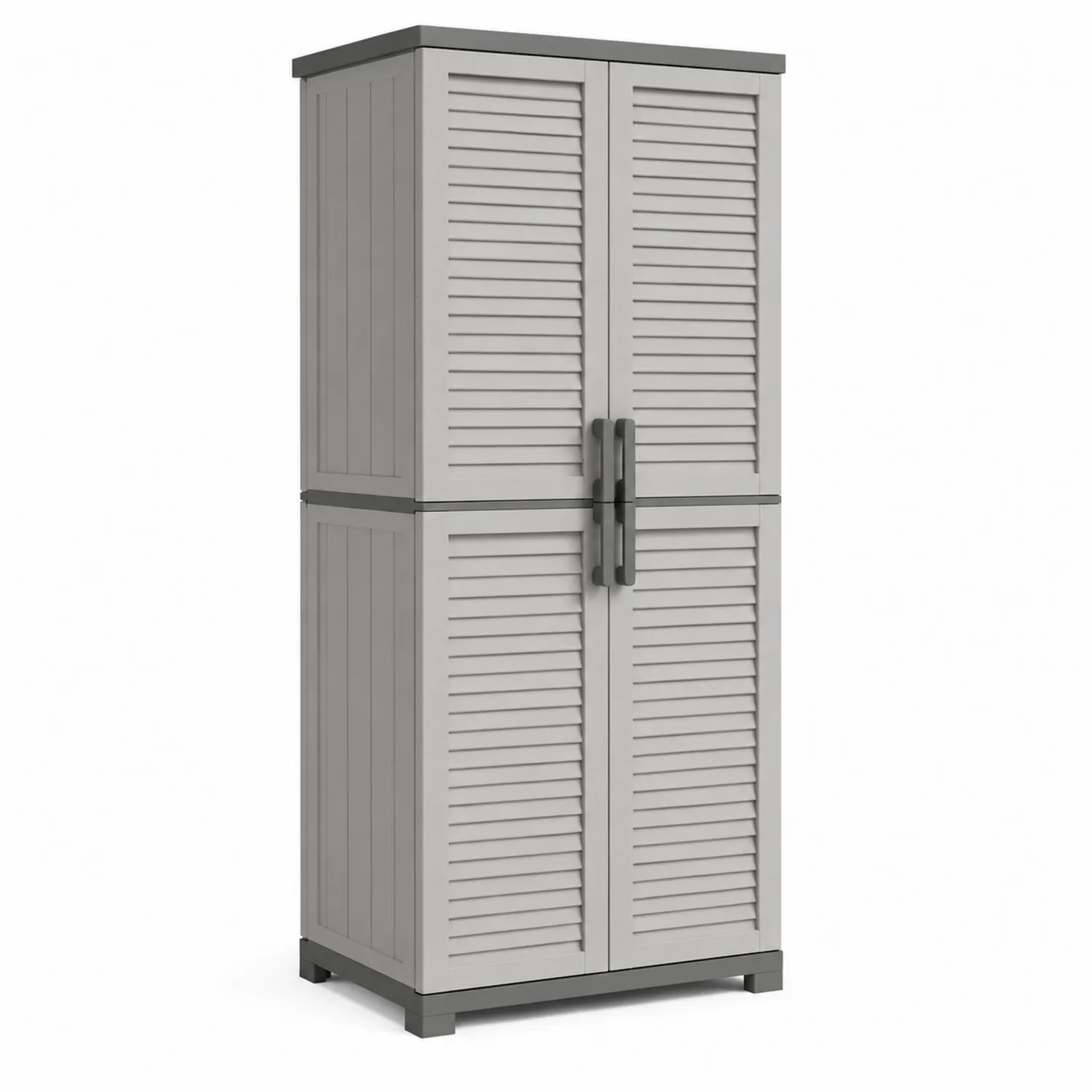 Armario de plástico con puertas ventiladas 180x65x45 cm