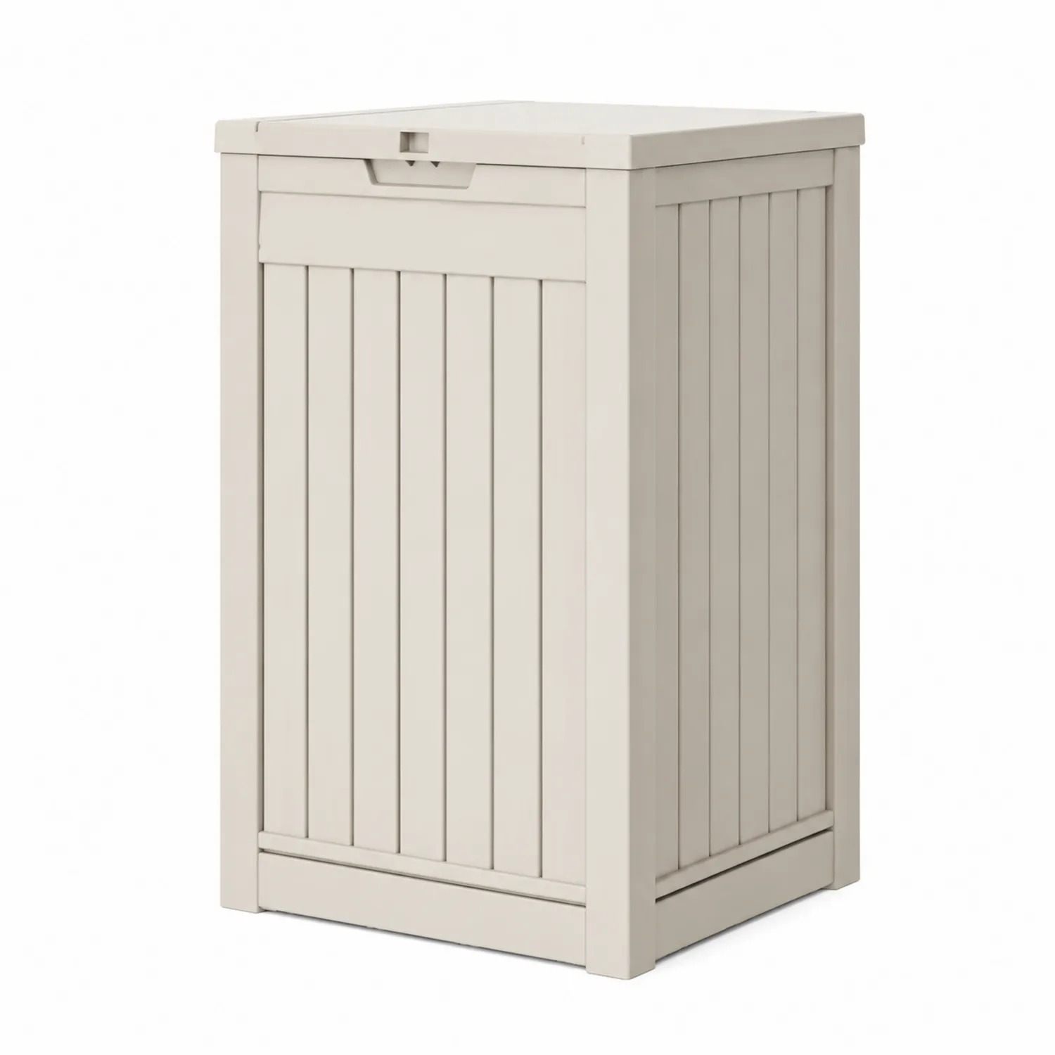 Contenedor de almacenamiento de plástico beige 60cm x 45cm x 90cm
