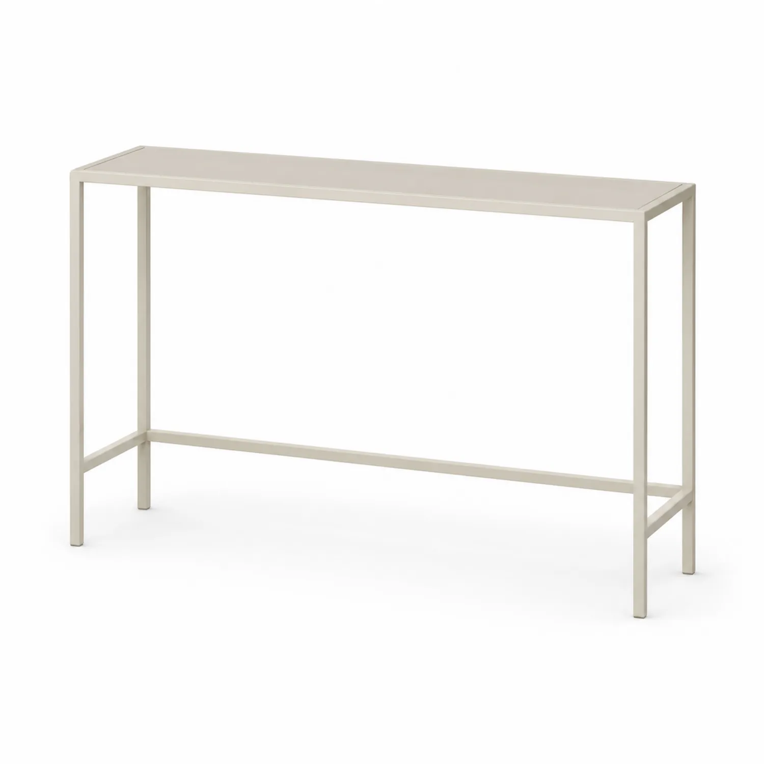 Mesa consola de metal crema 120x30x80 cm