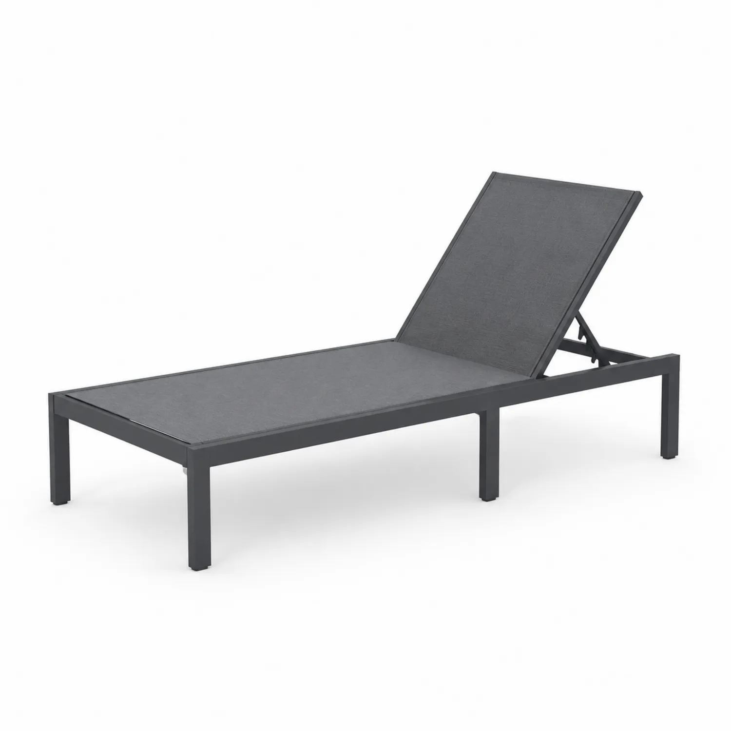 Tumbona de Exterior de Aluminio y Textileno Gris