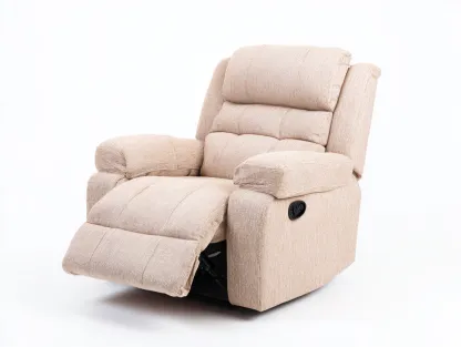 Fauteuil relax-tissu-métal-101x95x104 cm-beige-style moderne-Cottamynest