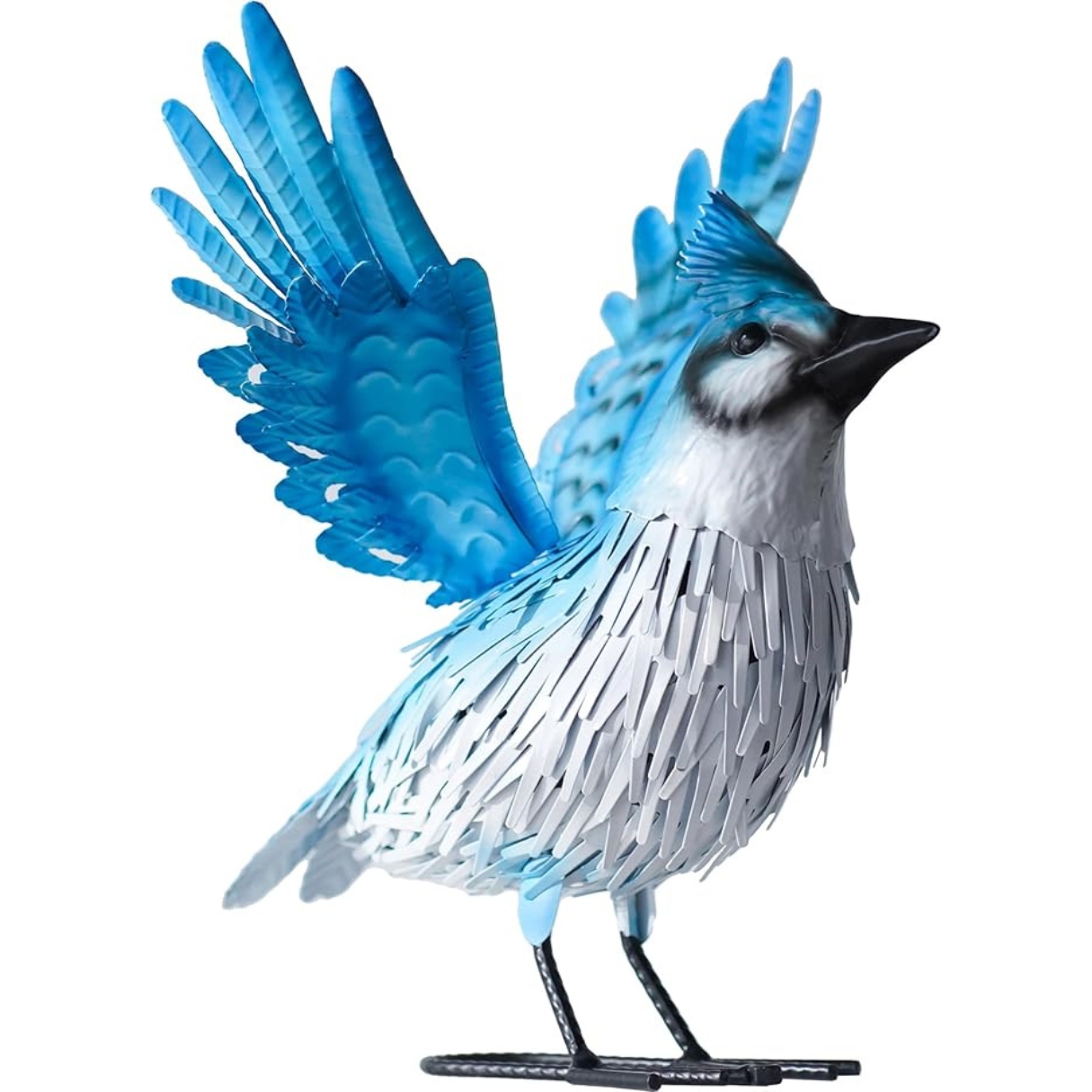 Handcrafted 3D Blue Jay Metal Statue | Metal Art | Hand Painted Art