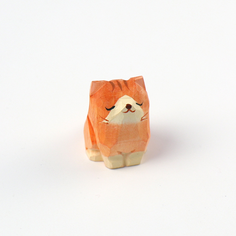 Handcrafted Miniature Funny Wooden Bear Statue (Limited Time Discount)