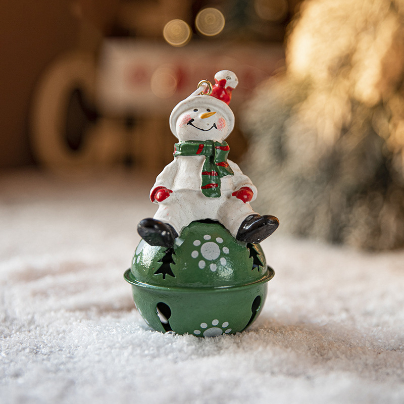 Iron Bell Painted Pendant Christmas Tree Decorations