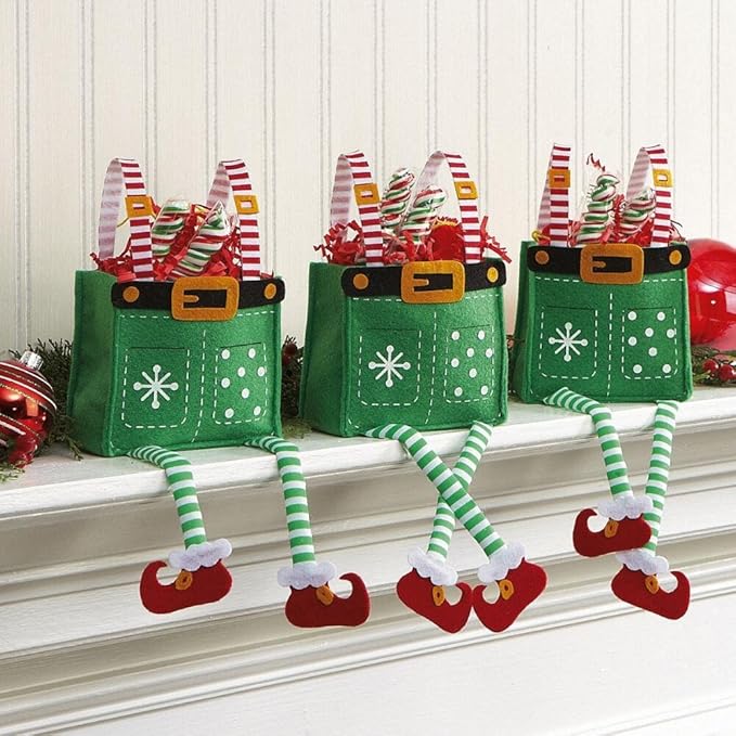 Set of 3 Christmas Gift Bags | Holiday Gifts | Party Decorations
