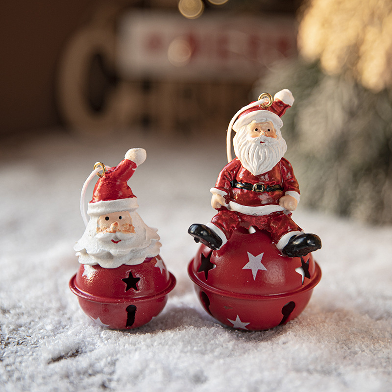 Iron Bell Painted Pendant Christmas Tree Decorations